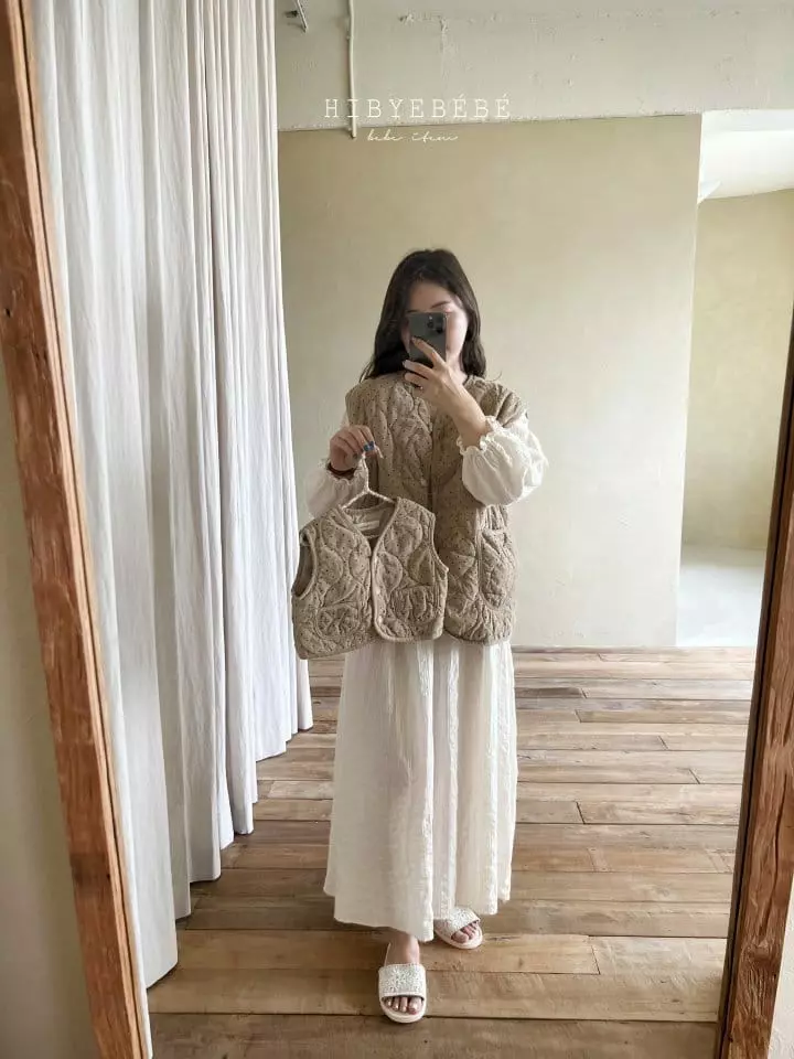 Hi Byebebe - Korean Baby Fashion - #babyboutiqueclothing - Chrros Rib Quilitng Vest with Mom - 3