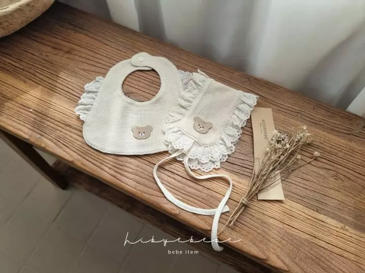 Hi Byebebe - Korean Baby Fashion - #babyboutiqueclothing - Waffle Bib Hairband Set - 5