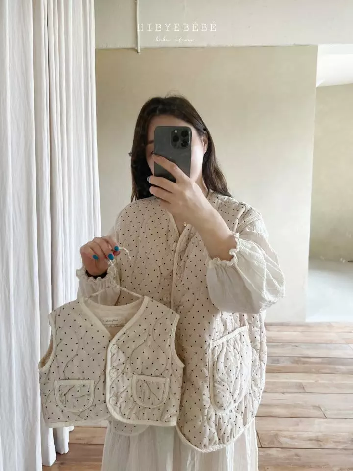 Hi Byebebe - Korean Baby Fashion - #babyboutiqueclothing - Chrros Rib Quilitng Vest with Mom - 4