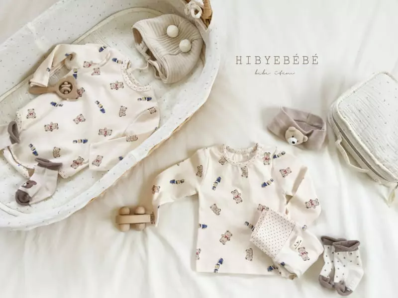 Hi Byebebe - Korean Baby Fashion - #babyclothing - Aqua Bear Bodysuit - 9