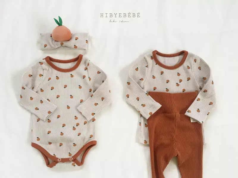 Hi Byebebe - Korean Baby Fashion - #babyclothing - Mandarin Color Bodysuit - 6