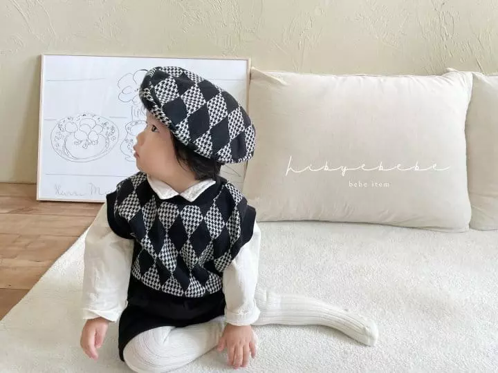 Hi Byebebe - Korean Baby Fashion - #babyfashion - Argyle Knit Vest - 2