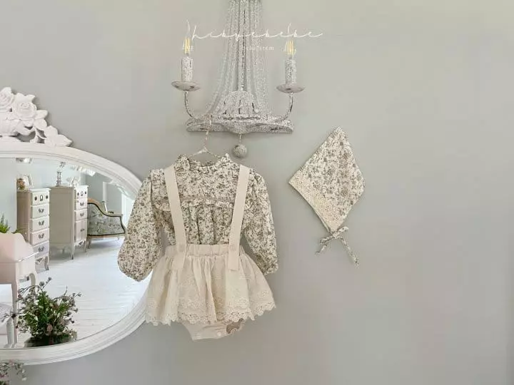Hi Byebebe - Korean Baby Fashion - #babyfashion - Romi Lace Dungarees Bloomer
