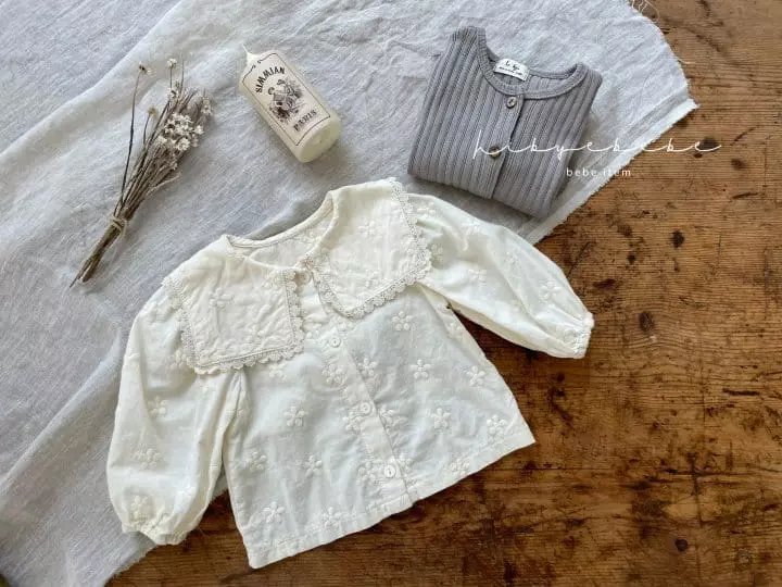 Hi Byebebe - Korean Baby Fashion - #babyfever - Lia Flower Embroidery Blouse