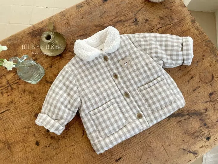 Hi Byebebe - Korean Baby Fashion - #babyfever - Margaret Check Padding Jumper