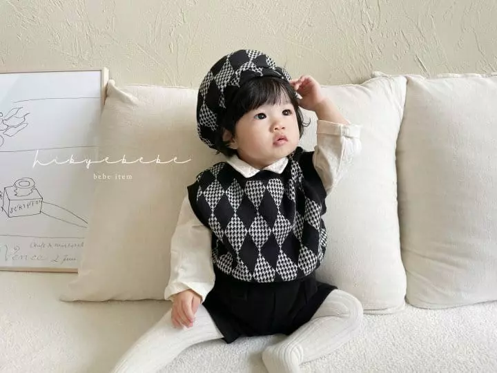 Hi Byebebe - Korean Baby Fashion - #babygirlfashion - Argyle Knit Beret Hat - 5