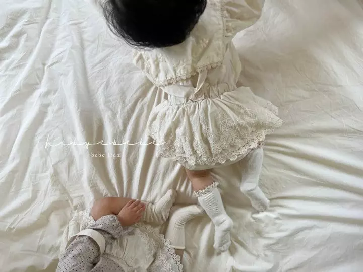 Hi Byebebe - Korean Baby Fashion - #babygirlfashion - Romi Lace Dungarees Bloomer - 3