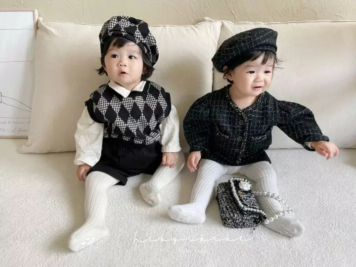 Hi Byebebe - Korean Baby Fashion - #babylifestyle - Argyle Knit Vest - 5