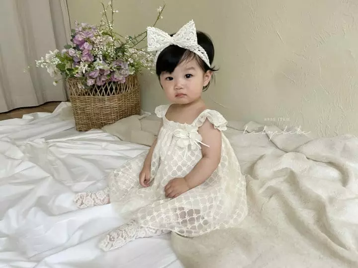 Hi Byebebe - Korean Baby Fashion - #babylifestyle - Gypsophila Lace One-piece - 2