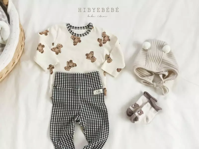 Hi Byebebe - Korean Baby Fashion - #babylifestyle - Ribbon Bear Check Easywear - 7