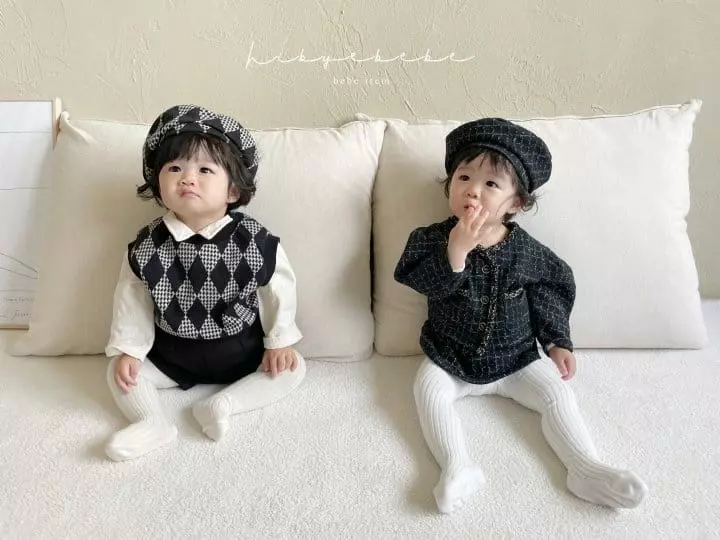 Hi Byebebe - Korean Baby Fashion - #babyoninstagram - Argyle Knit Vest - 6
