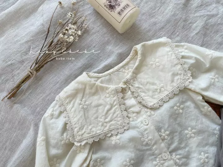 Hi Byebebe - Korean Baby Fashion - #babylifestyle - Lia Flower Embroidery Blouse - 4