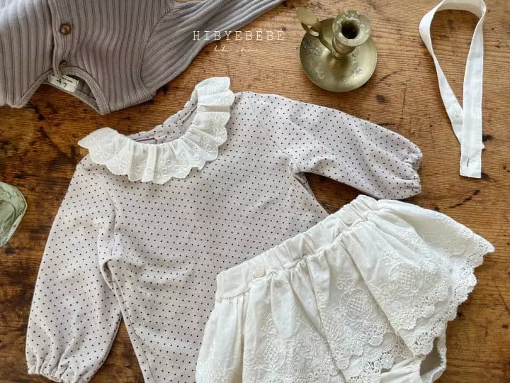 Hi Byebebe - Korean Baby Fashion - #babyoninstagram - Petit Lace Frill Tee - 3
