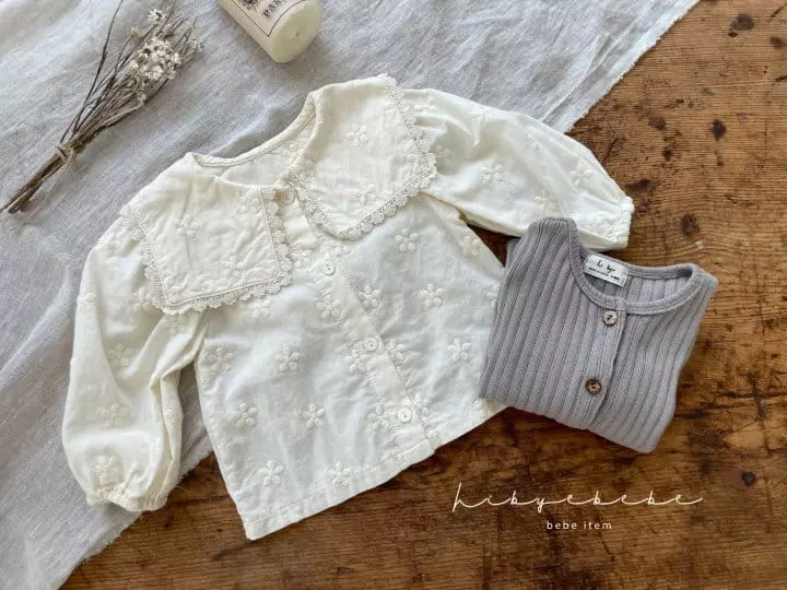 Hi Byebebe - Korean Baby Fashion - #babyootd - Lia Flower Embroidery Blouse - 5