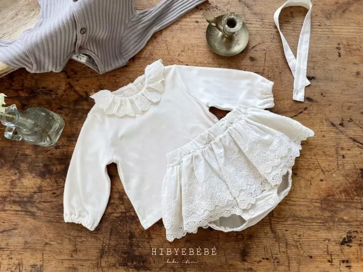 Hi Byebebe - Korean Baby Fashion - #babyoninstagram - Petit Lace Frill Tee - 4
