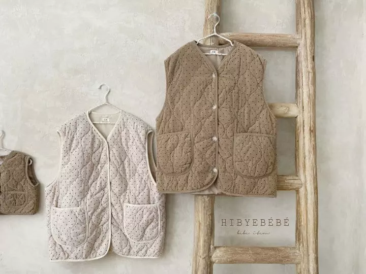 Hi Byebebe - Korean Baby Fashion - #babyootd - Chrros Rib Quilitng Vest with Mom - 10