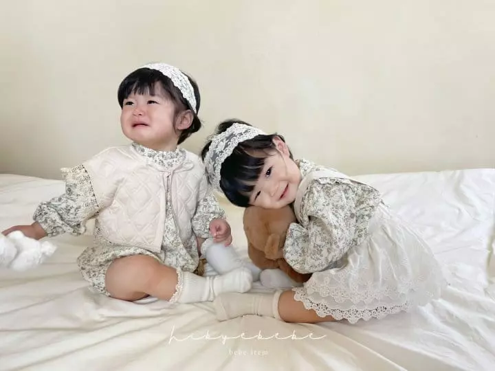 Hi Byebebe - Korean Baby Fashion - #babyoutfit - Romi Lace Dungarees Bloomer - 8