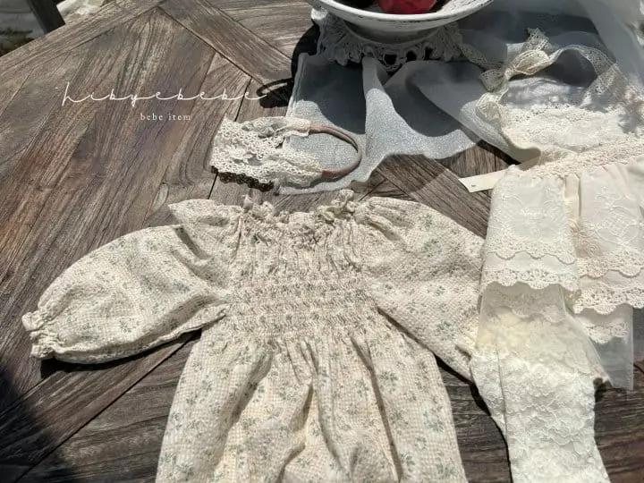 Hi Byebebe - Korean Baby Fashion - #babyoutfit - Ella Smocking Bodysuit - 2