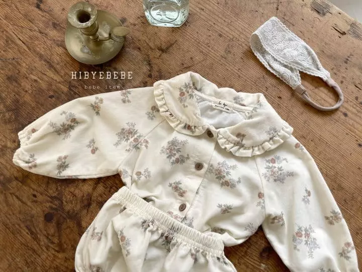 Hi Byebebe - Korean Baby Fashion - #babyoutfit - Rib Romance Top Bottom Set - 10