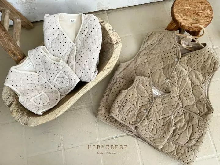 Hi Byebebe - Korean Baby Fashion - #babyoutfit - Chrros Rib Quilitng Vest with Mom - 12