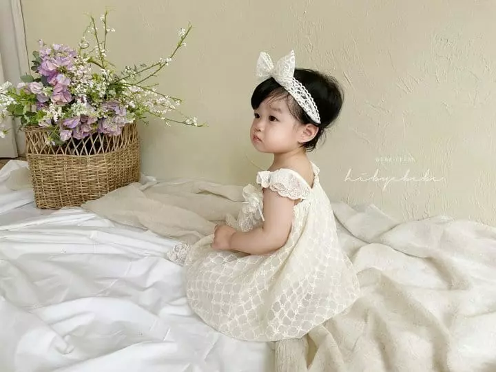 Hi Byebebe - Korean Baby Fashion - #babyoutfit - Gypsophila Lace One-piece - 5