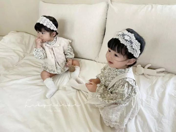 Hi Byebebe - Korean Baby Fashion - #onlinebabyboutique - Romi Lace Dungarees Bloomer - 10