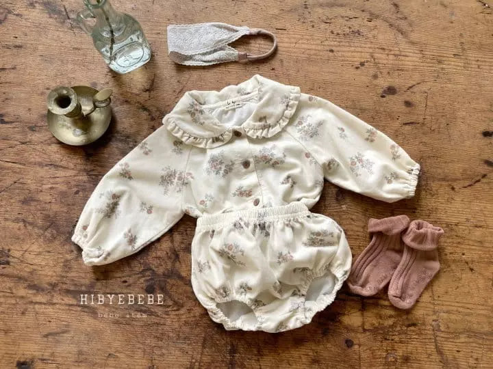 Hi Byebebe - Korean Baby Fashion - #onlinebabyboutique - Rib Teddy Top Bottom SET - 11
