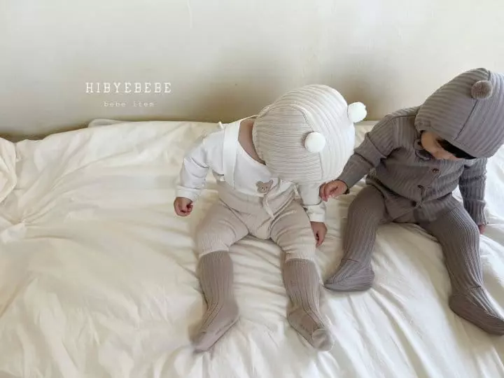 Hi Byebebe - Korean Baby Fashion - #babywear - Roem Rib Dungarees Tee Set - 4