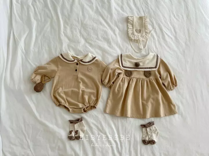 Hi Byebebe - Korean Baby Fashion - #onlinebabyboutique - Prinking Up Bear One-piece - 2