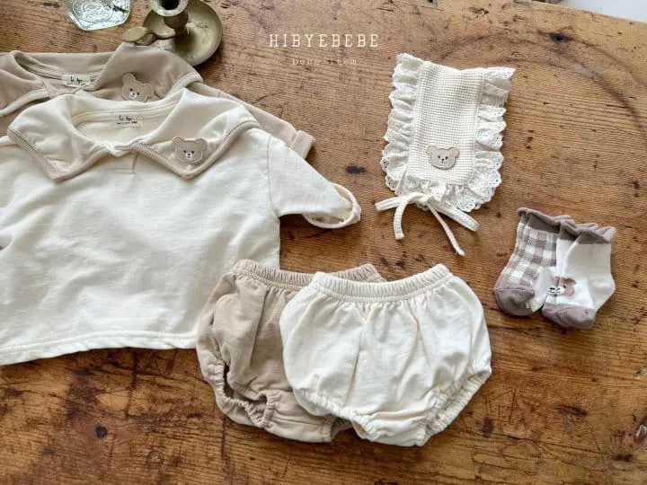 Hi Byebebe - Korean Baby Fashion - #onlinebabyboutique - Noel Collar Top Bottom Set