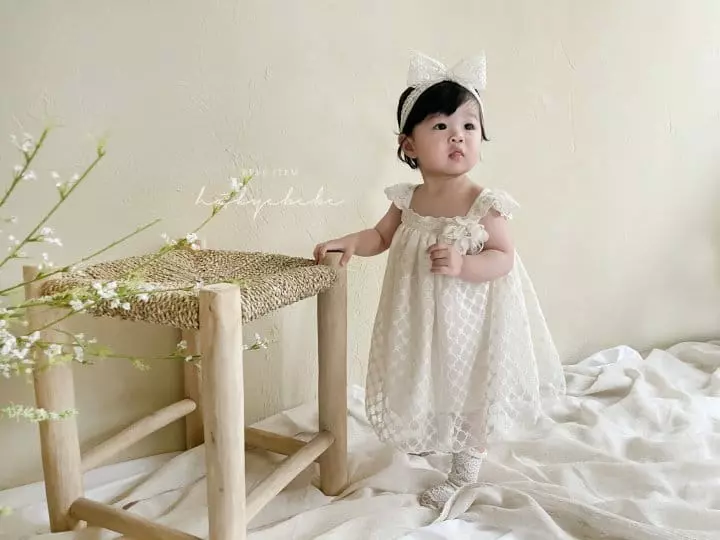 Hi Byebebe - Korean Baby Fashion - #onlinebabyboutique - Gypsophila Lace One-piece - 8