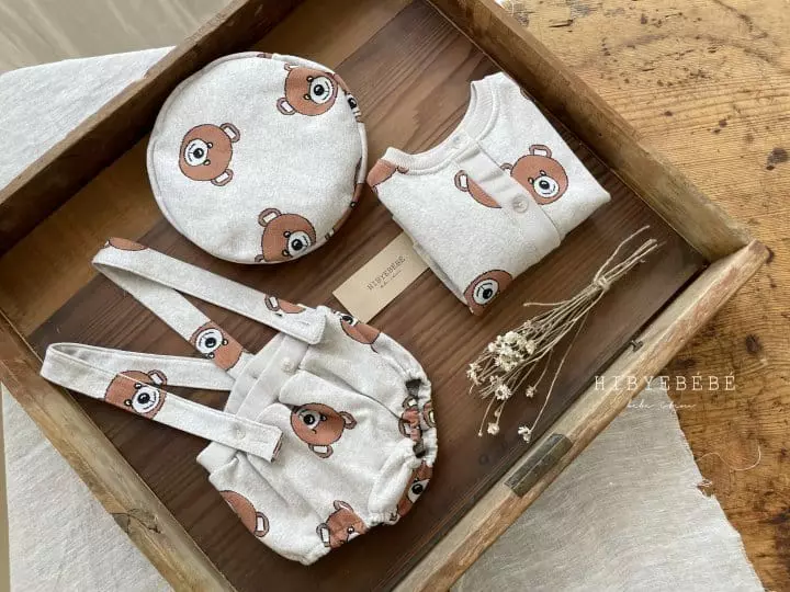 Hi Byebebe - Korean Baby Fashion - #onlinebabyshop - Mos Bear Knit Beret Hat