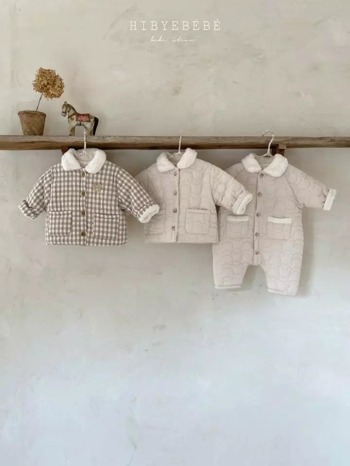 Hi Byebebe - Korean Baby Fashion - #smilingbaby - Margaret Check Padding Jumper - 11