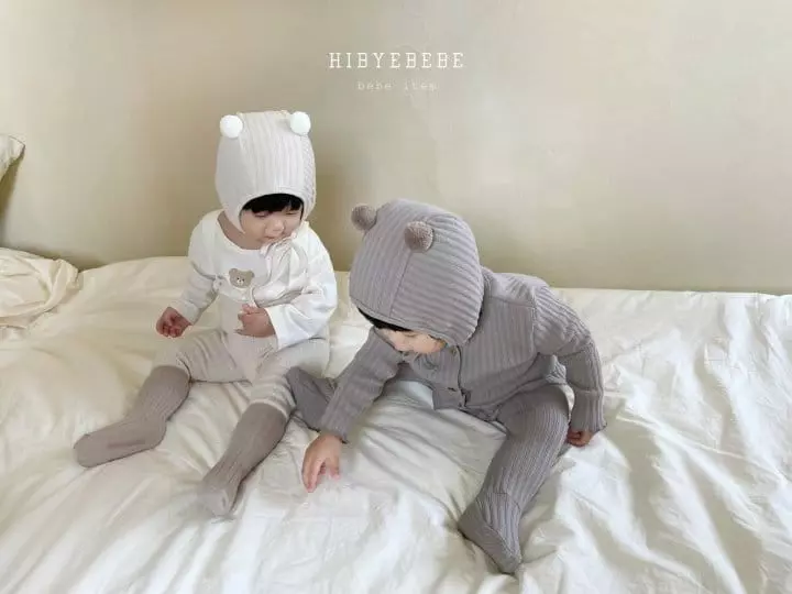Hi Byebebe - Korean Baby Fashion - #smilingbaby - Roem Rib Dungarees Tee Set - 6