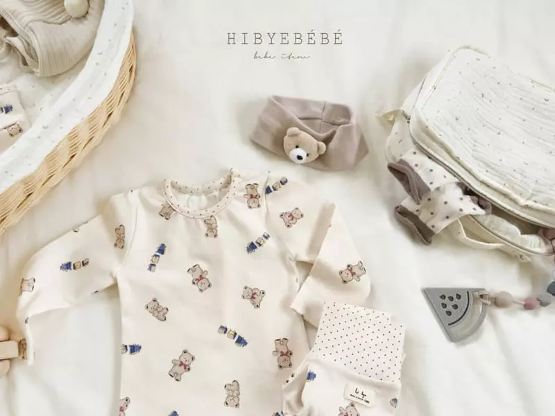 Hi Byebebe - Korean Baby Fashion - #smilingbaby - Aqua Bear Bodysuit - 6