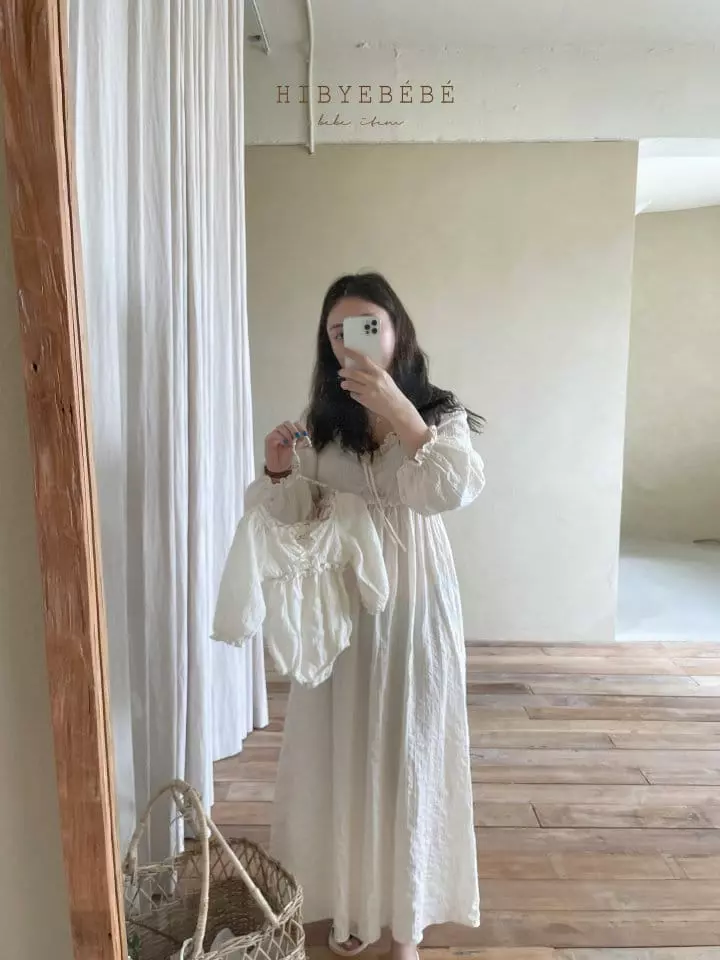 Hi Byebebe - Korean Women Fashion - #vintageinspired - Mom Roa Shirring One-piece - 8