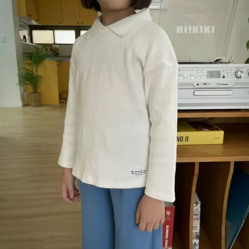 Hikiki - Korean Children Fashion - #childrensboutique - Collar Rib Tee - 9