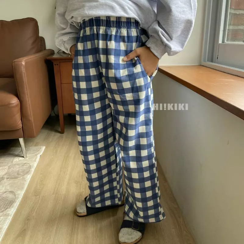 Hikiki - Korean Children Fashion - #designkidswear - Check Wide Pants - 6