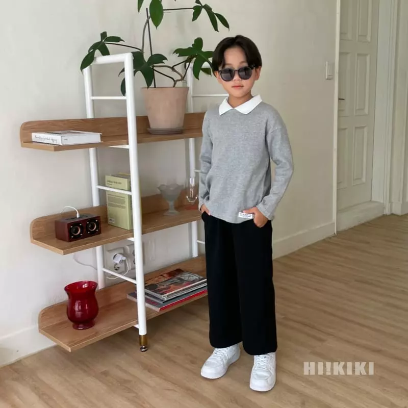 Hikiki - Korean Children Fashion - #kidzfashiontrend - Collar Rib Tee