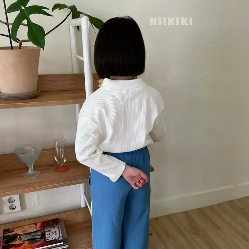 Hikiki - Korean Children Fashion - #littlefashionista - Collar Rib Tee - 3
