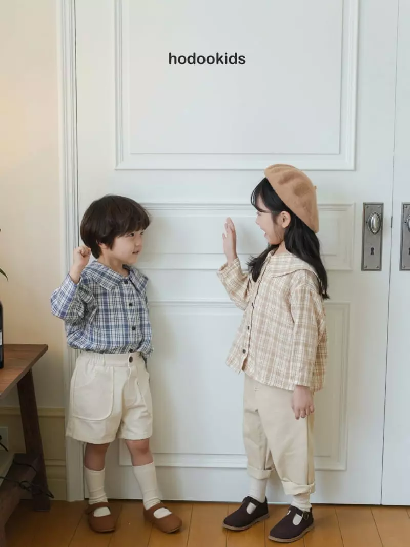 Hodoo - Korean Children Fashion - #childofig - Checker Blouse - 7
