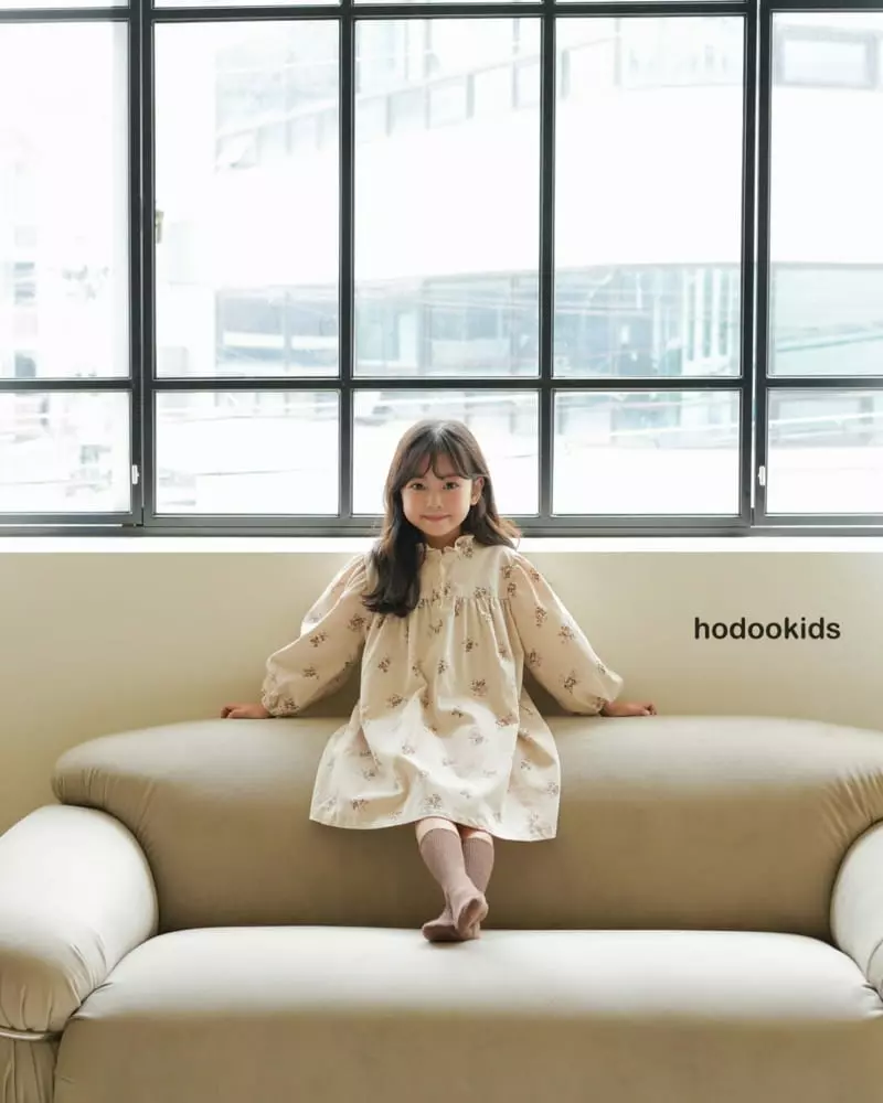 Hodoo - Korean Children Fashion - #childrensboutique - Circle Flower One-piece - 3
