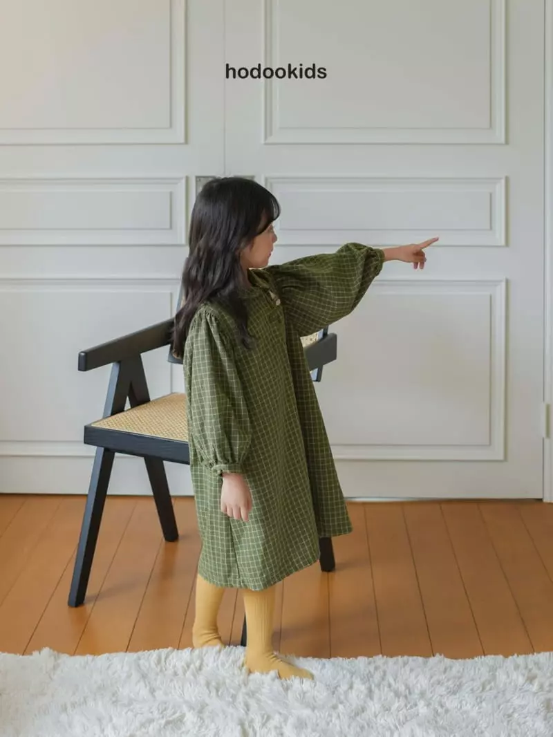 Hodoo - Korean Children Fashion - #childrensboutique - Edge Check One-piece - 11