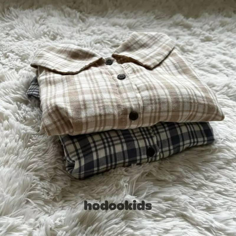 Hodoo - Korean Children Fashion - #childrensboutique - Checker Blouse - 8
