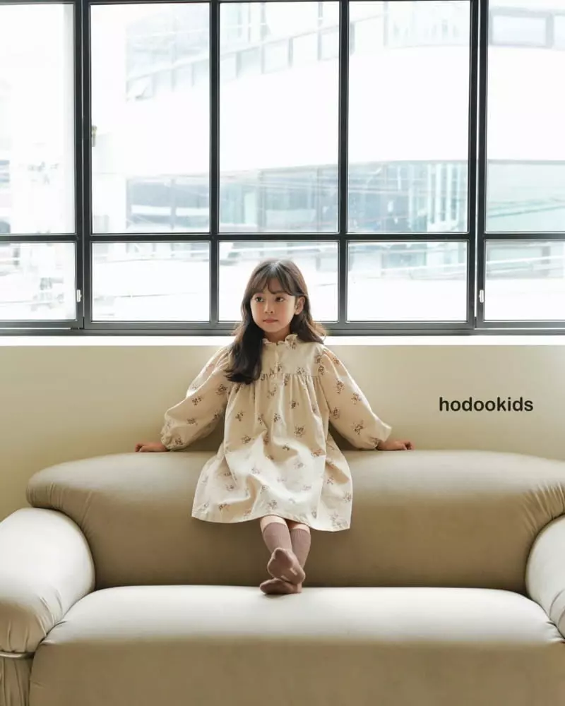 Hodoo - Korean Children Fashion - #childrensboutique - Circle Flower One-piece - 4
