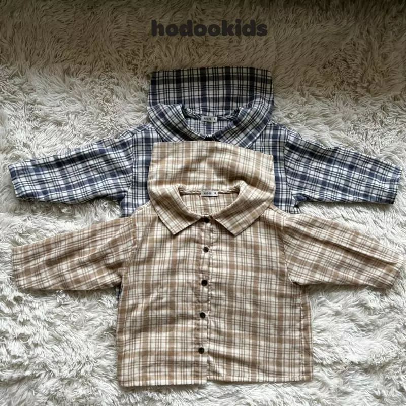 Hodoo - Korean Children Fashion - #designkidswear - Checker Blouse - 9