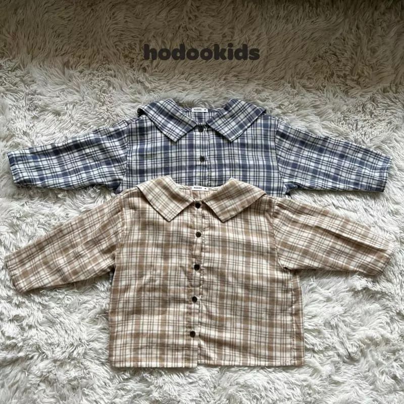 Hodoo - Korean Children Fashion - #fashionkids - Checker Blouse - 11