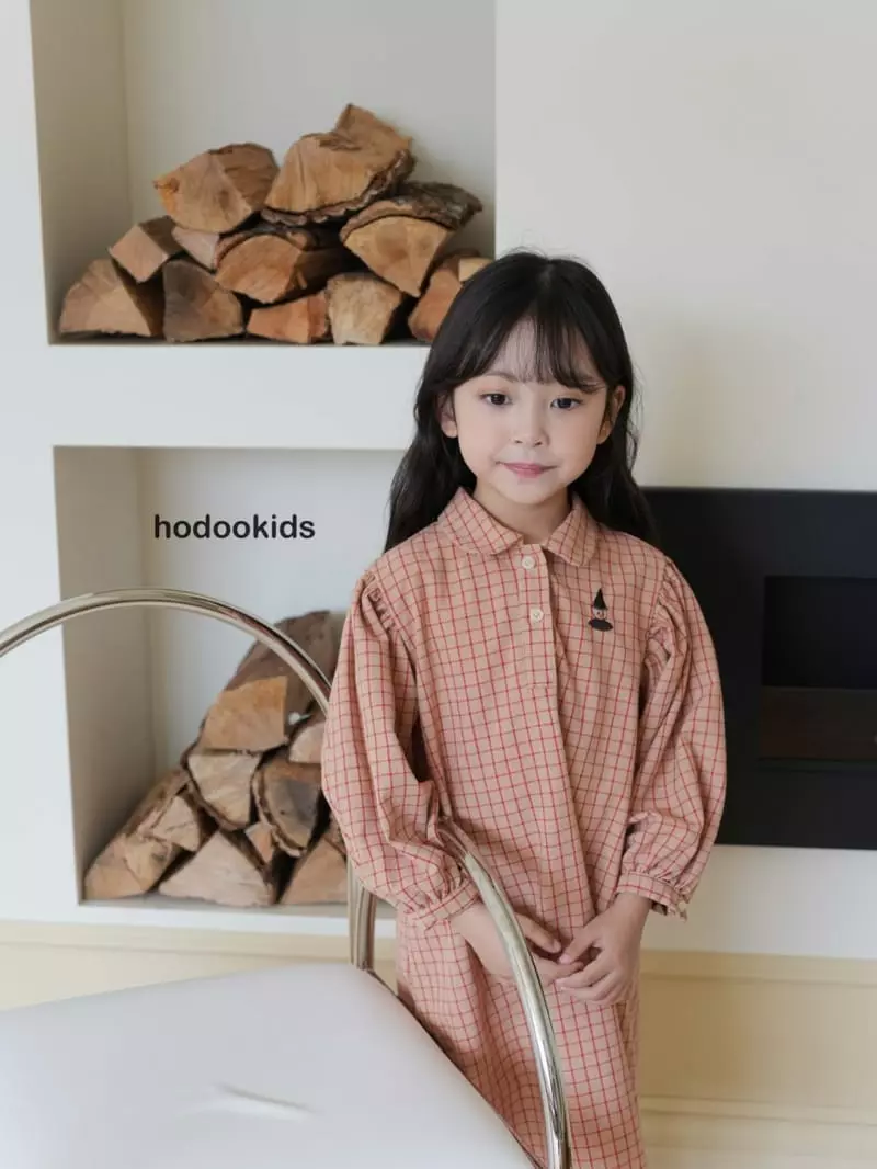 Hodoo - Korean Children Fashion - #littlefashionista - Edge Check One-piece - 5