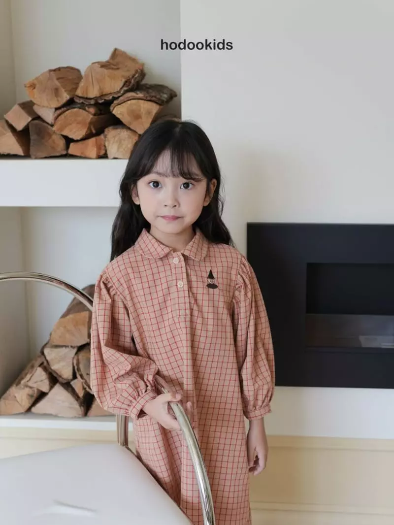 Hodoo - Korean Children Fashion - #magicofchildhood - Edge Check One-piece - 6
