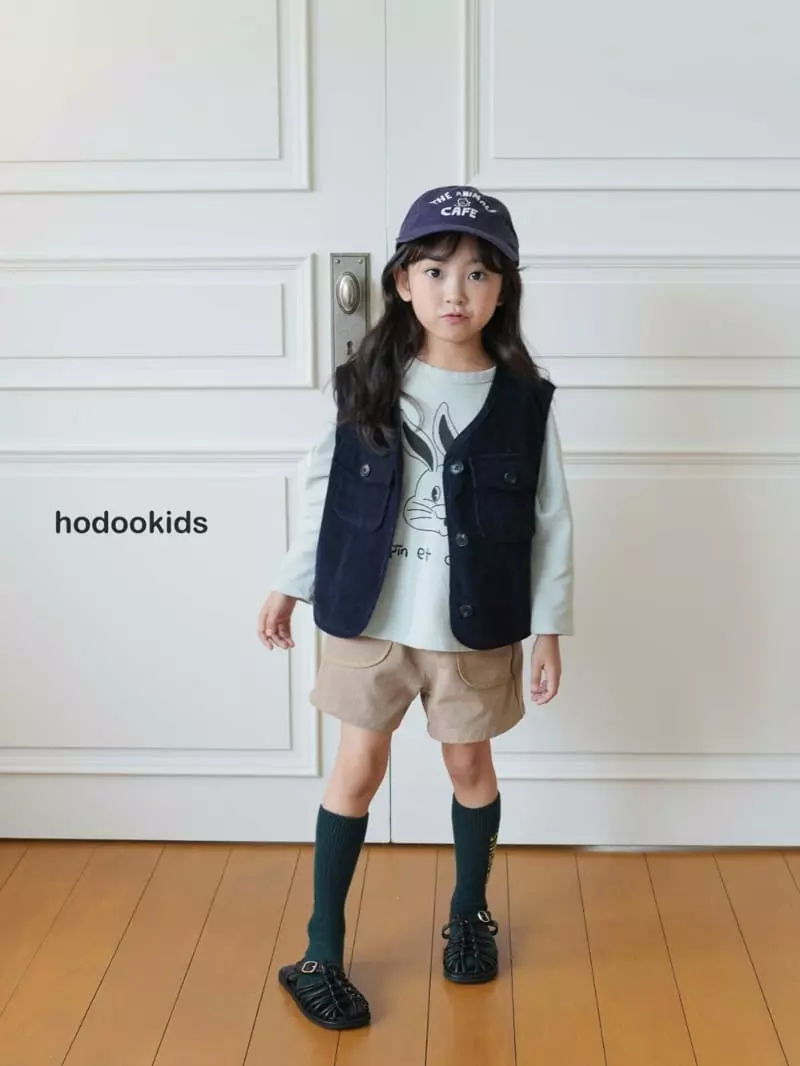 Hodoo - Korean Children Fashion - #minifashionista - Corduroy Vest - 3